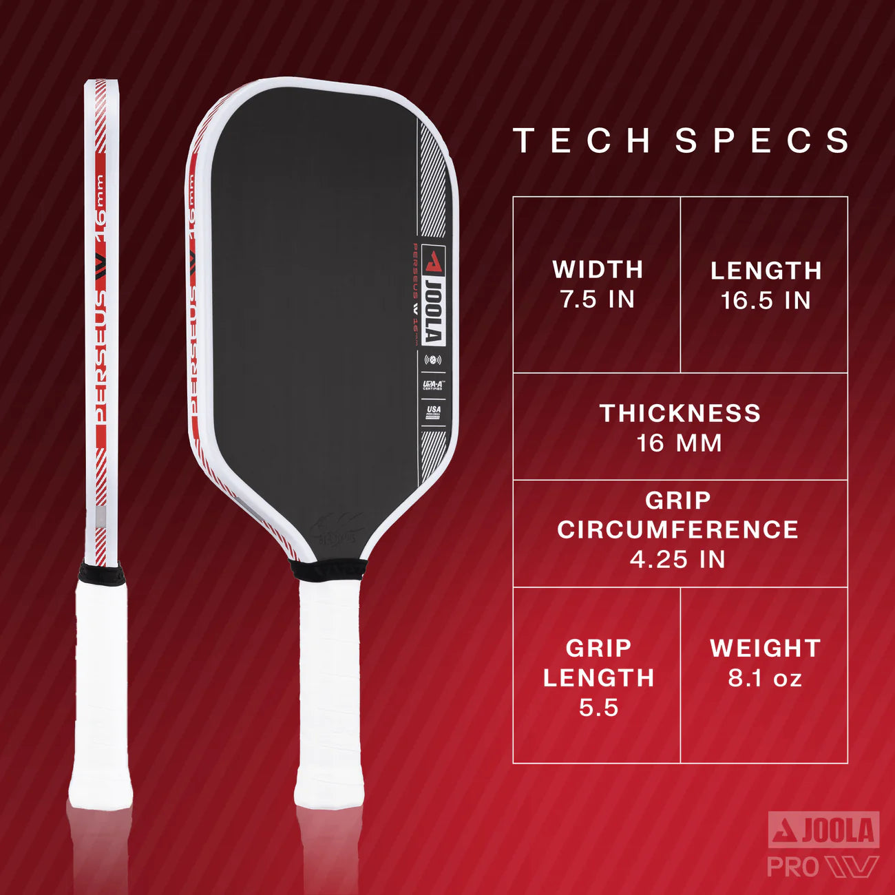 JOOLA Ben Johns Perseus Pro IV 16 Pickleball Paddle