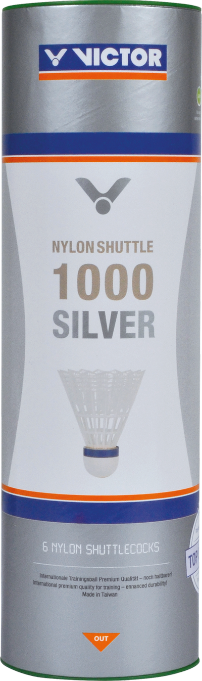 VICTOR Nylon 1000 SILVER Medium Shuttlecocks