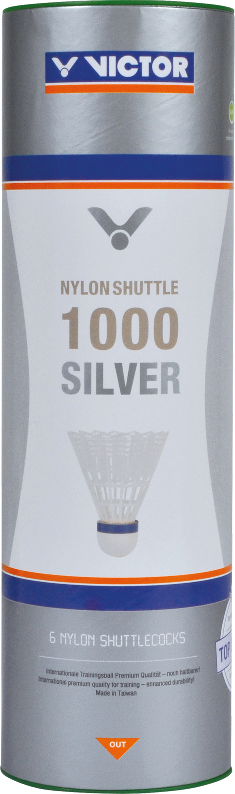 VICTOR Nylon 1000 SILVER Medium Shuttlecocks
