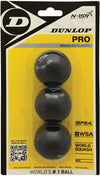 Dunlop Double Yellow Dot Pro Squash Balls (3-ball blister)
