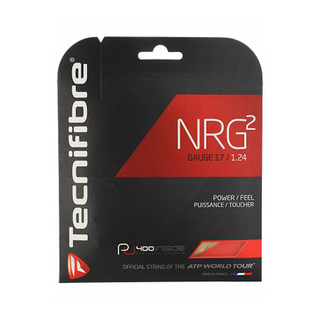 thumbnail image 2 of Tecnifibre NRG2 17 Gauge 1.24mm Tennis String – Natural – Made In France 2 of 4