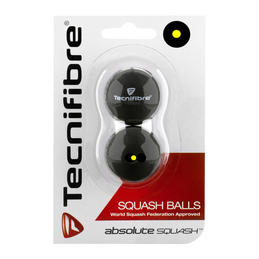 Tecnifibre Single Yellow Dot Pro Squash Ball x2 Pack